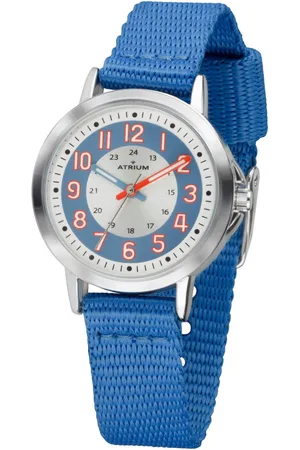 ATRIUM Kwartshorloge Horloge, kinderhorloge, leerhorloge, textielband, ideaal ook als cadeau