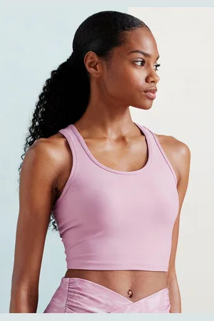 Lascana Crop-top Sporttop met racerback en logoprint