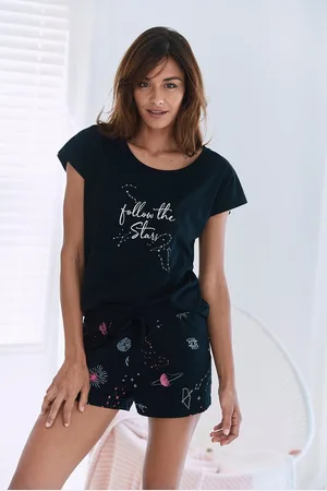 VIVANCE DREAMS Shortama met galaxy-motief (2-delig, 1 stuk)