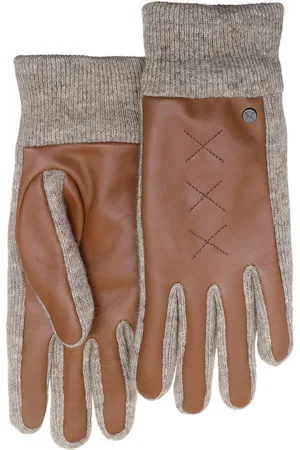Pearlwood Leren handschoenen Smilla Originele roestvrijstalen klinknagel
