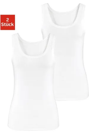 vivance collection Tanktop Elastische katoenkwaliteit gemaakt van elastische katoenen stof, strandtop (Set van 2)