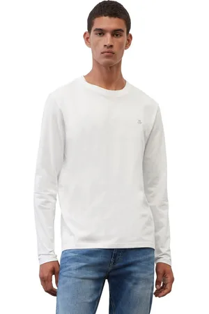 Marc O’ Polo Shirt met lange mouwen met subtiele logo-print aan de voorkant