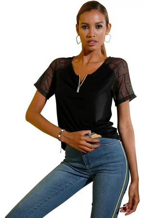 CRÉATION L Kanten Shirt (1-delig)
