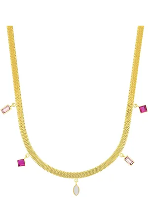Amor Ketting met hanger 2038273 met glassteen, steen (synth.)