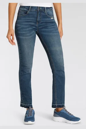 KangaROOS 7/8 jeans Culotte jeans rechte pasvorm, modieuze slijtage-effecten, normale taille
