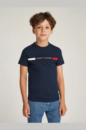 Tommy Hilfiger T-shirt TH RIB REG TEE SS in ribbellook, met logo-inscriptie