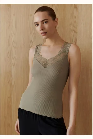 Rosemunde Tanktop prachtige, elastische vintage kantafwerking