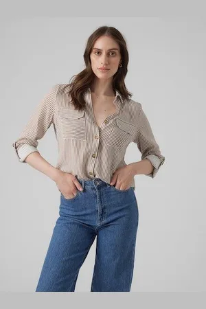 VERO MODA Overhemdblouse VMBUMPY L/S SHIRT NEW WVN GA NOOS