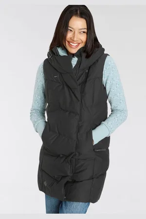 Ragwear Bodywarmer PAVLINNA VEST O met gevoerde capuchon, waterdicht en ademend materiaal