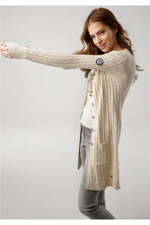 KangaROOS Lang vest met trendy kabelpatroon en zakken