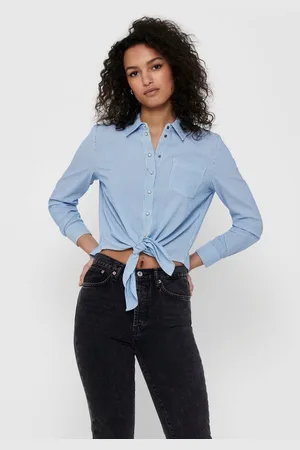ONLY Overhemdblouse ONLLECEY LS KNOT SHIRT NOOS WVN