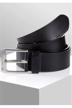 TOM TAILOR Leren riem TTCALVINPLUS 4 cm brede herenriem, casual en jeanslook