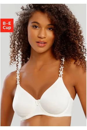 Nuance T-shirt-bh met beugel, zonder cups met transparante geborduurde bandjes, ondergoed