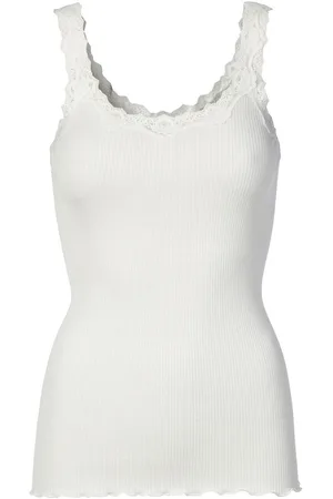 Rosemunde Tanktop Babette Silk Top prachtige, omgekeerde vintage kanten afwerking