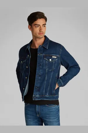 Calvin Klein Jeansjack SLIM DENIM JACKET Borstzakken, logodruk