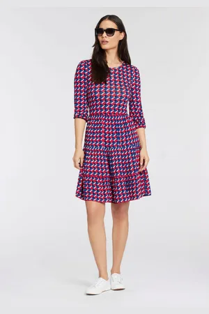Laura Scott Jerseyjurk met stijlvolle all-over print