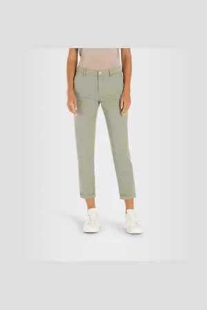 Mac Chino turn up met subtiele glans, elegant en sportief tegelijk