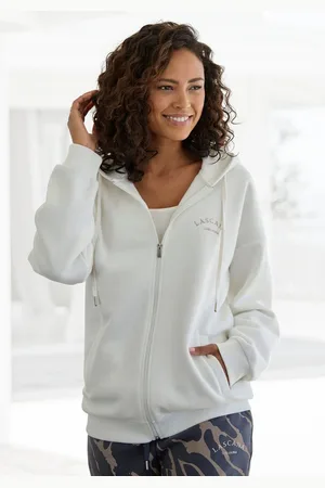 Lascana Capuchonsweatvest , - Sweatvest met capuchon met zijzakken en aan de binnenkant opgeruwd, loungewear
