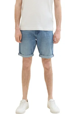 TOM TAILOR Jeansbermuda Josh met merklabel