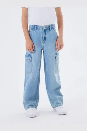 NAME IT Wijde jeans NKFROSE HW WIDE CARGO JEANS 6190-BS NOOS