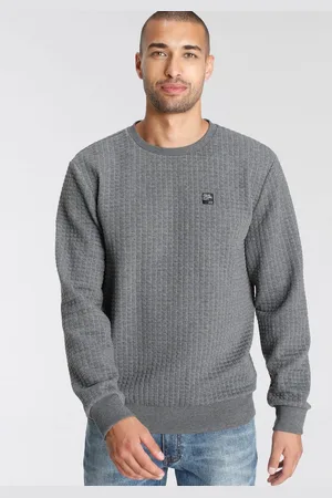 AJC Sweatshirt smal gesneden, effen, ronde hals