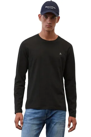 Marc O’ Polo Shirt met lange mouwen met subtiele logo-print aan de voorkant