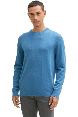 TOM TAILOR Trui met ronde hals met geborduurd logo