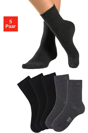 H.I.S Basic sokken met bijzonder zachte boord (set, 5 paar)