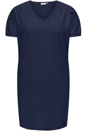 ONLY Midi-jurk CARZABBI LIFE SS V-NECK BLK DRESS JRS