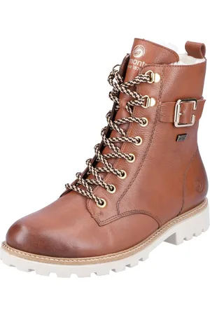 Remonte Winterlaarzen , blokhak, veterschoenen, outdoorschoen met decoratieve gesp