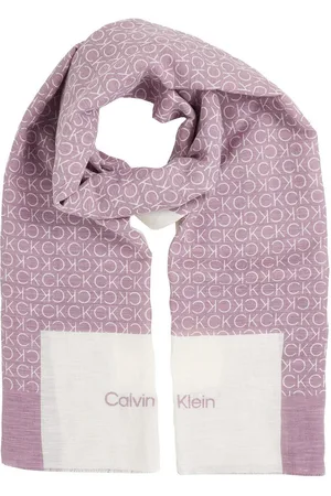 Calvin Klein Sjaal GEO MINIMAL LOGO LINEN STOLE