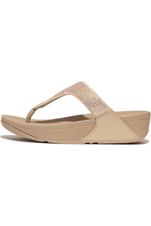 FitFlop Dianets LULU CRYSTAL EMBELLISHED TOE-POST SANDALS - HOTFIX sleehak, zomerschoen, teen-scheider met zachte teenband