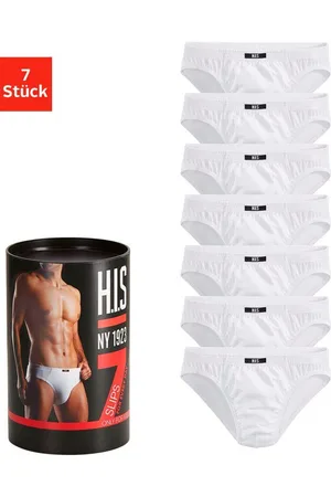 H.I.S Slip Onderbroeken voor heren verpakt in een blik van katoenmix (blik, 7 stuks)
