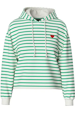 Pieces® Hoodie PCCHILLI LS HOODIE STRIPES EMB NOOS BC