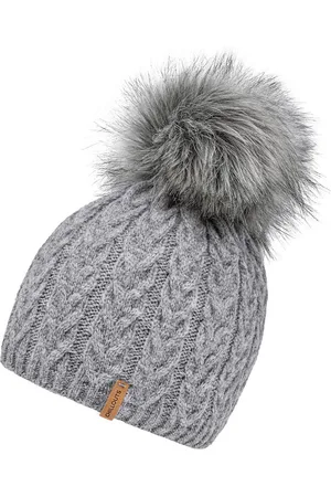 Chillouts Muts met pompon Tabea Hat met afneembare kunstbont pompon