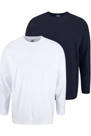 Fruit Of The Loom Shirt met lange mouwen van puur katoen (set, 2-delig)