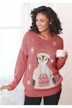 Lascana Sweater Kersttrui met ingebreid motief, loungewear