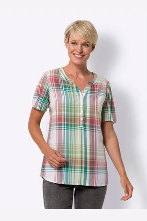 Classic Basics Geruite blouse