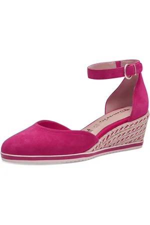 Tamaris Pumps met sleehak , sleehak, instapschoen, riemzandan met modieuze jute-afwerking