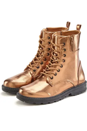 Lascana Laarsjes in de trendy metallic look, laarzen, laarzen vegan