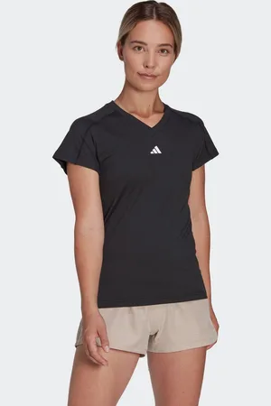 adidas T-shirt TR-ES MIN T Trainingsshirt, vochtabsorberend met V-hals