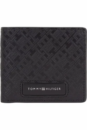 Tommy Hilfiger Portemonnee TH MONOGRAM MINI CC WALLET , heren portemonnee, portemonnee, kaartenetui met logo, om te klappen