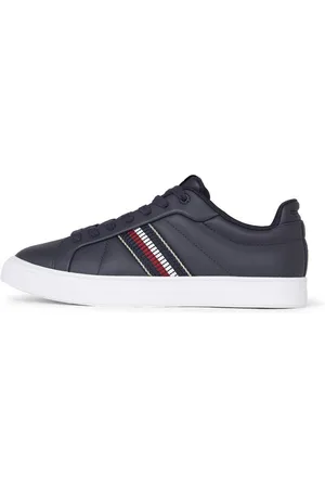 Tommy Hilfiger Plateausneakers ICON COURT SNEAKERS STRIPES veterschoenen, vrijetijdsschoen, lage schoen met tommy-strepen