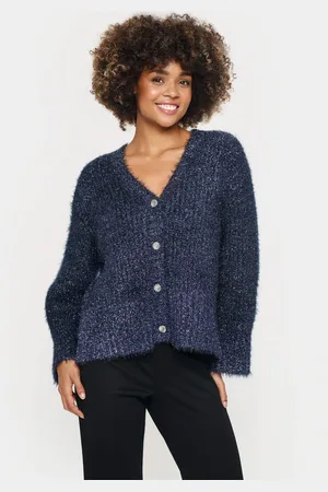 Saint Tropez Vest HalfaSZ Cardigan met glittereffect