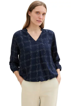 TOM TAILOR Blouse met lange mouwen met livaeco by birla cellulose(tm)