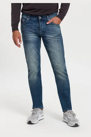 Bruno Banani Straight jeans Dylan rechte pasvorm, used-wassing, lage taille