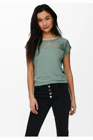 ONLY Kanten shirt ONLNICOLE LIFE S/S MIX TOP JRS NOOS