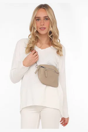 Zwillingsherz Schoudertas XXL Crossbody Bag Leder Grote schoudertas met rits