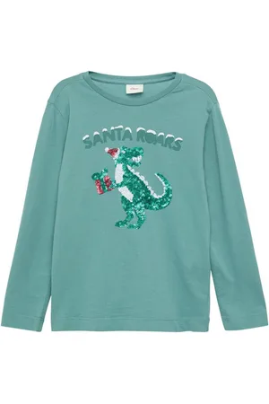 QS by s.Oliver Shirt met lange mouwen met dino van pailletten