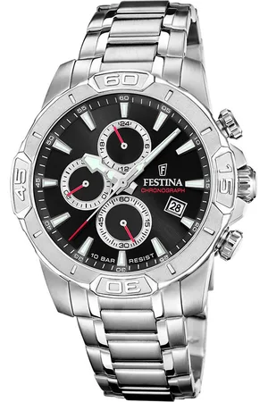 Festina Chronograaf Timeless Chronograph Quartzhorloge, horloge, herrenuur, roestvrijstalen band, analoog, dag